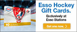 Esso Hockey Gift Cards exclusively at Esso stations