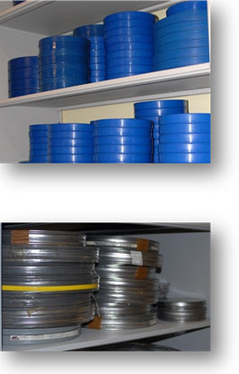 The Cold Room of the D.K. Doc Seaman Hockey Resource Centre is climate controlled to ensure ideal preservation of the collection.