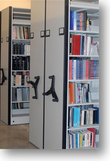 The D.K. Doc Seaman Hockey Resource Centre's Artifact Storage Area's stacks contain the world's largest collection of hockey resource materials, including individual photo and biographical files, digitally restored materials, publications, periodicals, media guides and statistical analyses.