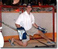 Sidney Crosby tries his hand at Pepsi Shut Out at the Hockey Hall of Fame