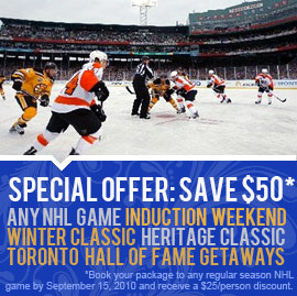 Special Offer. Save $50 on Toronto Hockey Hall of Fame Getaway Packages