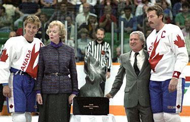 Canada's Wayne Gretzky and Larry Robinson were named co-captains of the team.