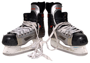 Skates worn by Canada's Jeff Carter