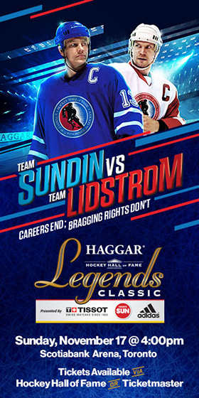Hockey Hall of Fame Legends Classic Game - TEAM SUNDIN VS TEAM LIDSTROM