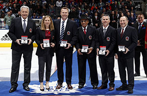 2018 Induction Class at Pre-Game Ceremony