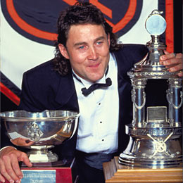 Belfour won the Vezina Trophy on two occasions and the William M. Jennings Trophy four times